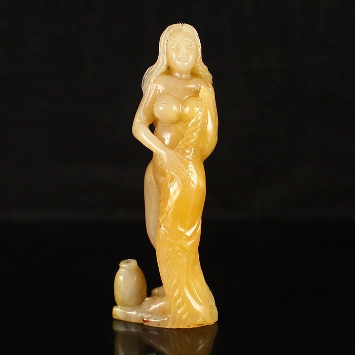 Chinese Natural Shoushan Stone Statue - Mermaid (1 of 10)