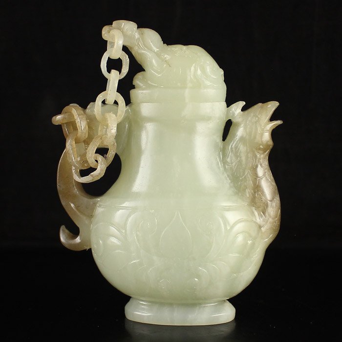 Superb Chinese Natural Hetian Jade Teapot (1 of 7)