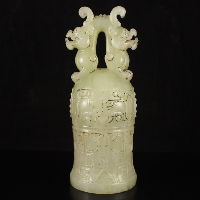 Chinese Hetian Jade Low Relief Fortune Beast Statue (1 of 6)