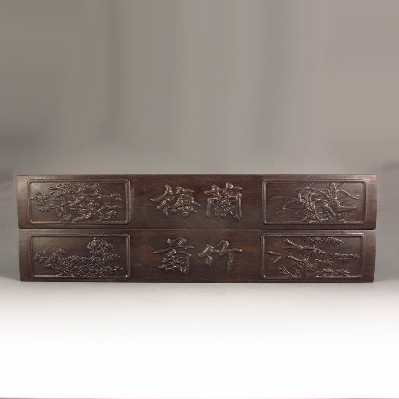 A Pair Chinese Natural Sandalwood Paperweight: A Pair Chinese Natural Sandalwood Paperweight Dimension: 380*58*27 (mm) 14.96*2.28*1.06(in) Weight 3.60 lbs/1635g The world there is Shen Tan, sandalwood, green Tan, ebony, rosewood, red sandalwood, J