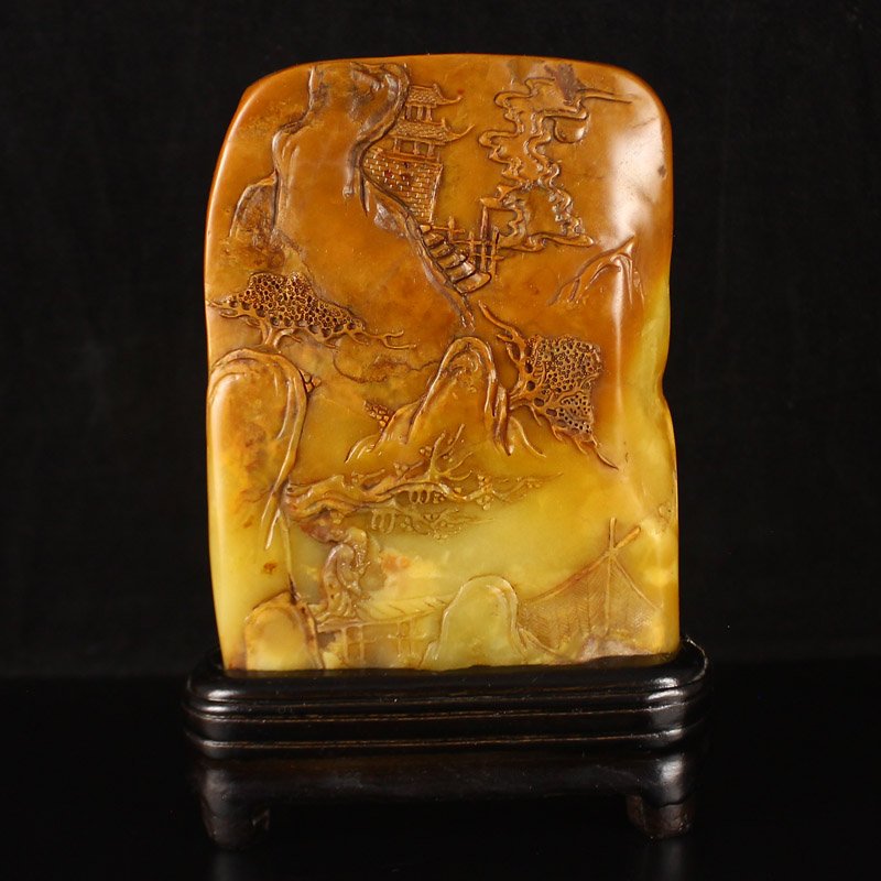 Chinese Shoushan Stone Low Relief Statue - Sage (1 of 9)