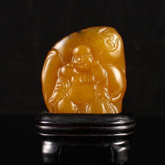Chinese Natural Shoushan Stone Statue - Laughing Buddha: Superb Chinese Natural Shoushan Stone Statue - Laughing Buddha Dimension:69*43*15(mm)2.72*1.70*0.59(in)Weight 0.11 lbs/48 g Tips about Shoushan Stone Chinese Fujian Shoushan stone is one of four Chine