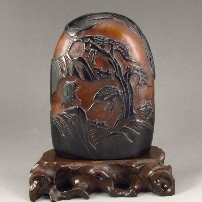 Vintage Hand Carved Chinese Shoushan Stone Statue (1 of 6)