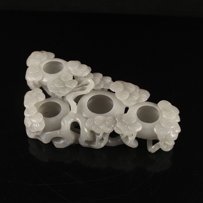 Chinese Hetian Jade Brush Washers Carved Pine Tree (1 of 8)