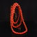 Beautiful Color 14 mm Chinese Red Agate Beads Necklace - 2