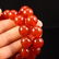 Beautiful Color 14 mm Chinese Red Agate Beads Necklace - 6