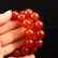 Beautiful Color 14 mm Chinese Red Agate Beads Necklace - 7