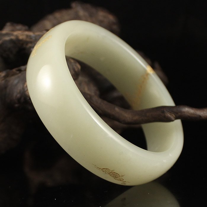 Inside Diameter 62 mm Chinese Hetian Jade Bracelet (1 of 5)