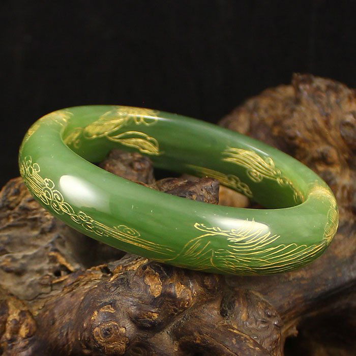 Internal Diameter 57mm Chinese Hetian Jade Bracelet (1 of 10)