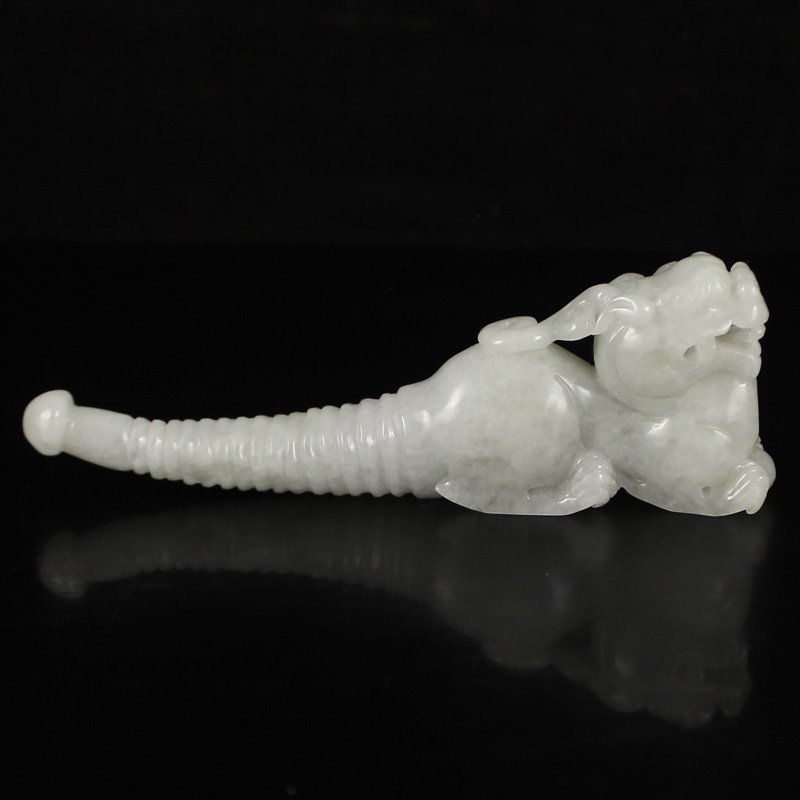 Beautiful Natural Jadeite Pixiu Cigarette Holder (1 of 6)