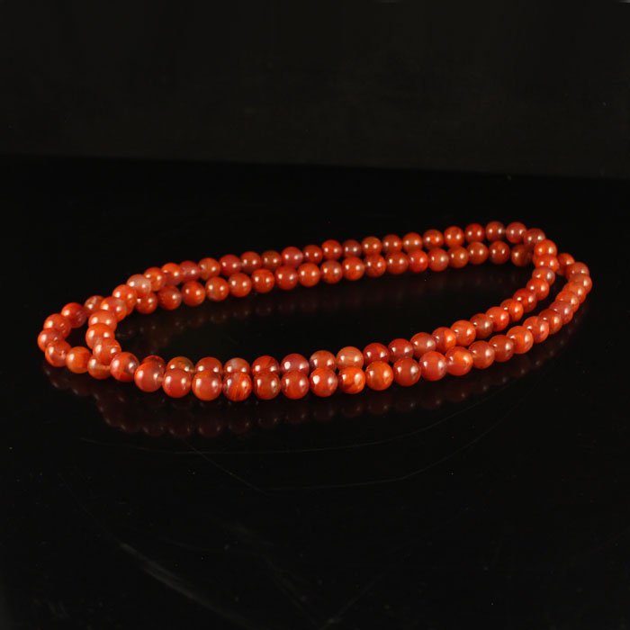 Beautiful Color Chinese Nanhong Agate Beads Necklace (1 of 6)