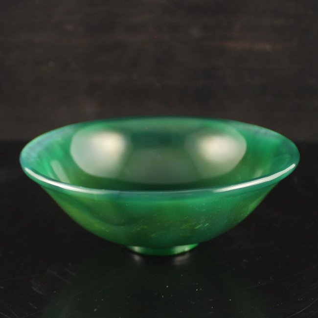 Beautiful Chinese Natural Green Agate Bowl (1 of 5)