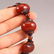 Vintage Chinese Natural Red Agate Beads Necklace - 8