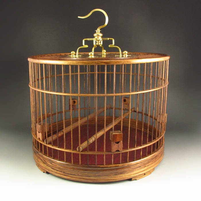Hand Carved Chinese HuangHuali Wood Birdcage (1 of 7)