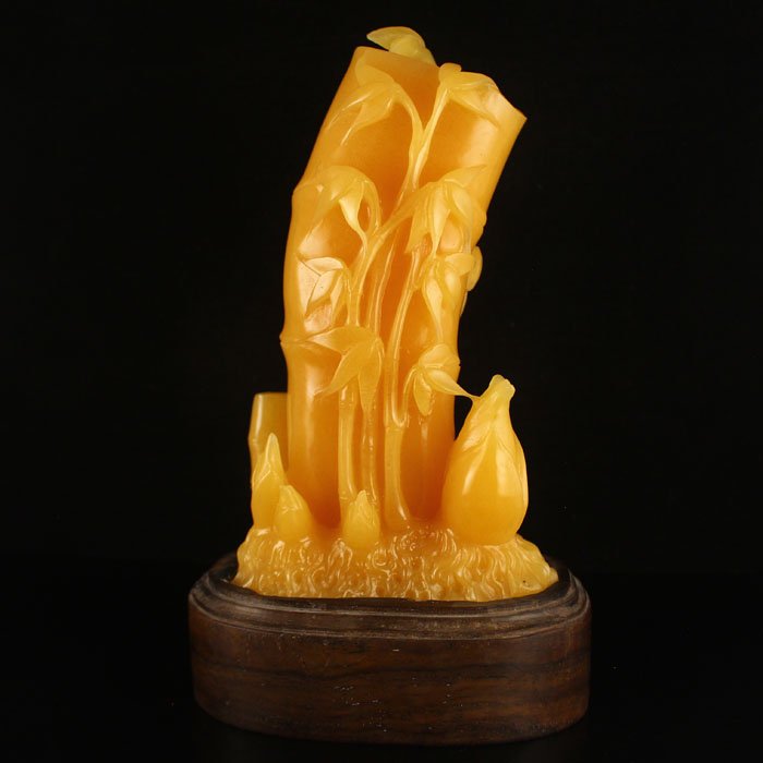 Superb Indonesia Natural Jin Tian Huang Bamboo Statue (1 of 6)