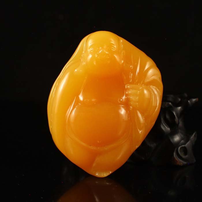 Indonesia Jin Tian Huang Pendant - Laughing Buddha (1 of 6)