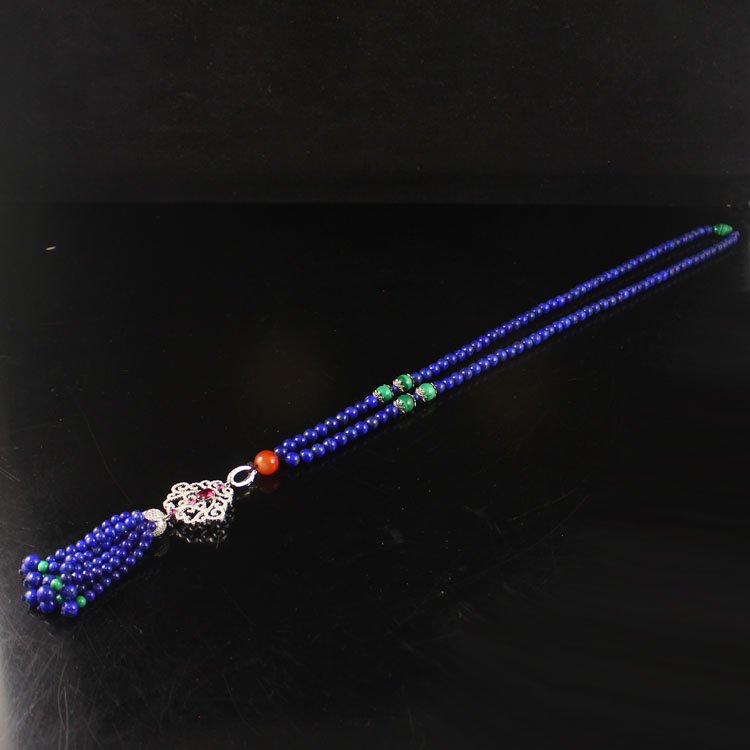 Superb Chinese Natural Lapis Lazuli Beads Necklace (1 of 5)