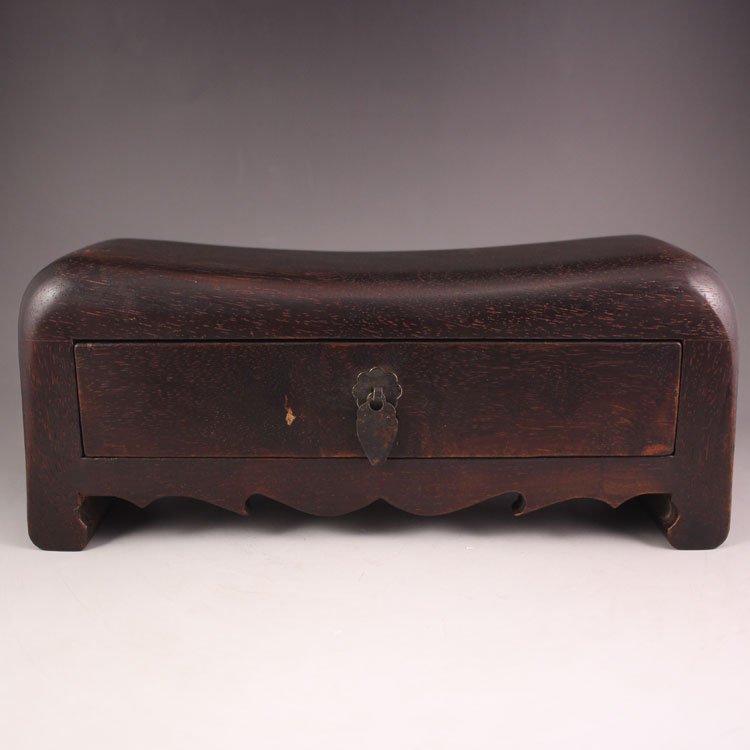 Chinese Natural Zitan Wood Pillow & Jewel Box (1 of 6)