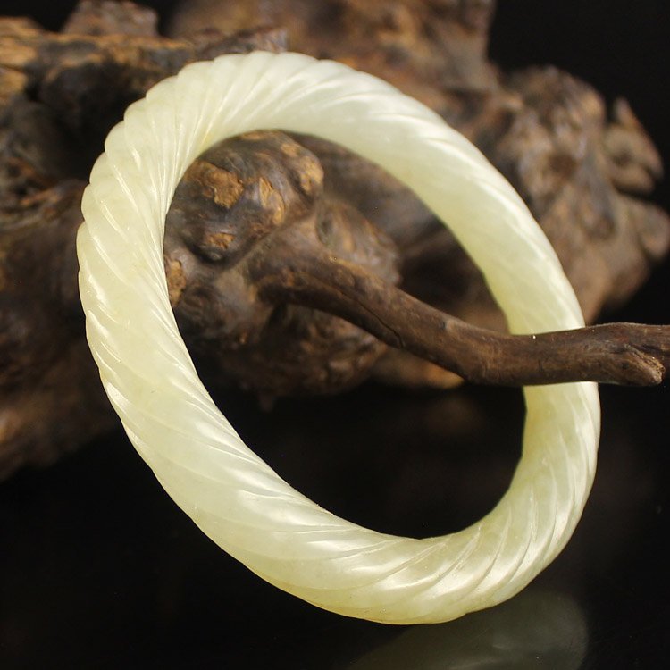 Inside Diameter 57 mm Chinese Hetian Jade Bracelet (1 of 7)