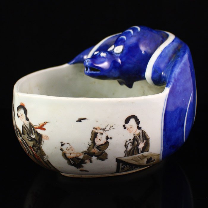 Famille Rose + Blue And White Porcelain Brush Washers (1 of 10)