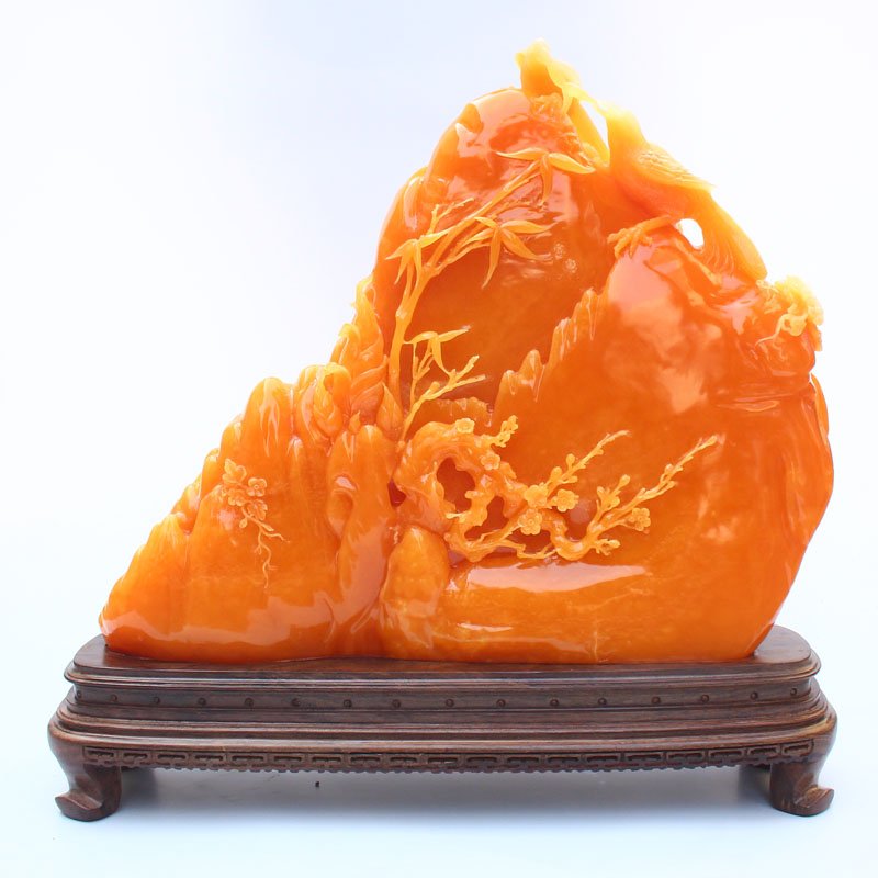 Indonesia Jin Tian Huang Statue - Magpie & Plum Flower (1 of 10)