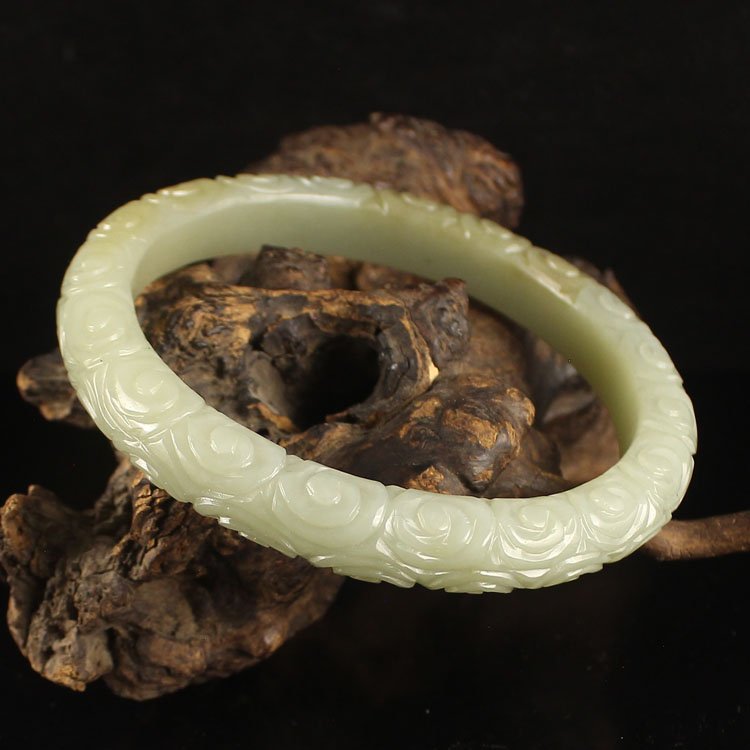 Inside Diameter 84 mm Chinese Hetian Jade Big Bracelet (1 of 7)