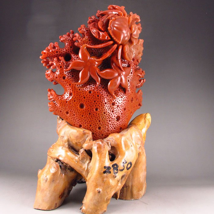 Superb Chinese Natural Shoushan Stone Statue - Crab (1 of 6)