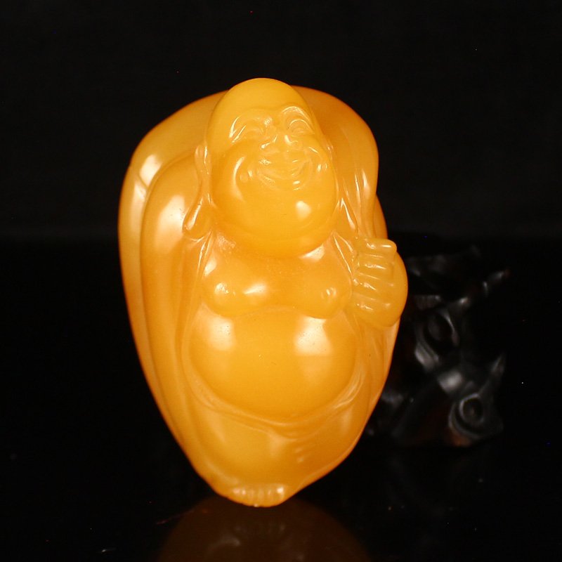 Indonesia Jin Tian Huang Pendant - Laughing Buddha (1 of 8)