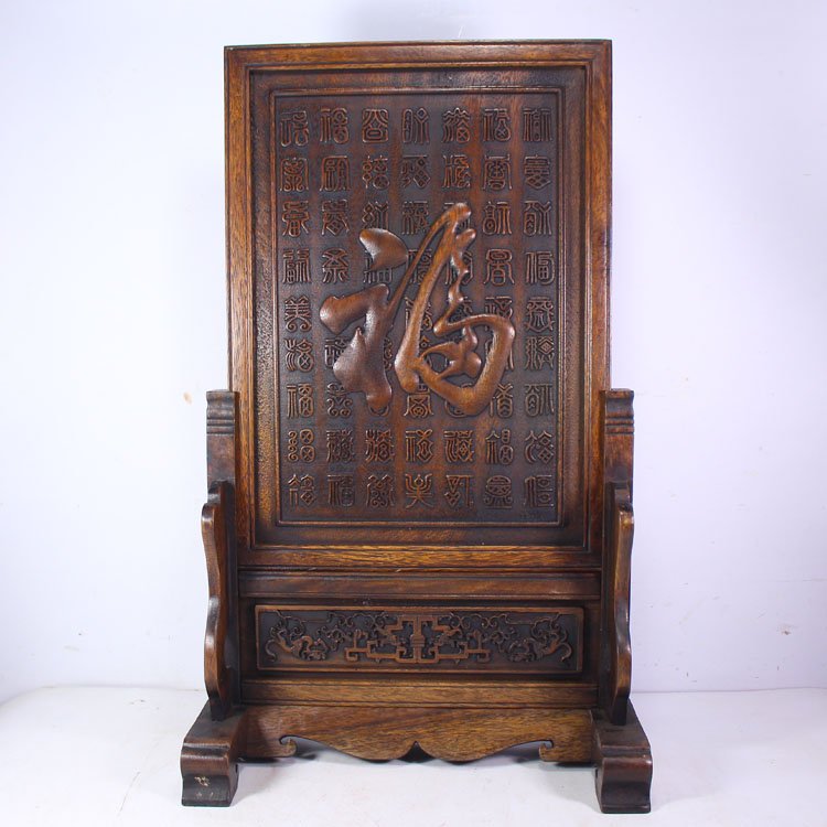 Chinese Natural Zitan Wood Screen: Chinese Natural Zitan Wood Screen Dimension: 335*195*555(mm) 13.19*7.68*21.85(in) Weight 5.21 lbs/2361 g The world there is Shen Tan, sandalwood, green Tan, ebony, rosewood, red sandalwood, Jin Yao Ta