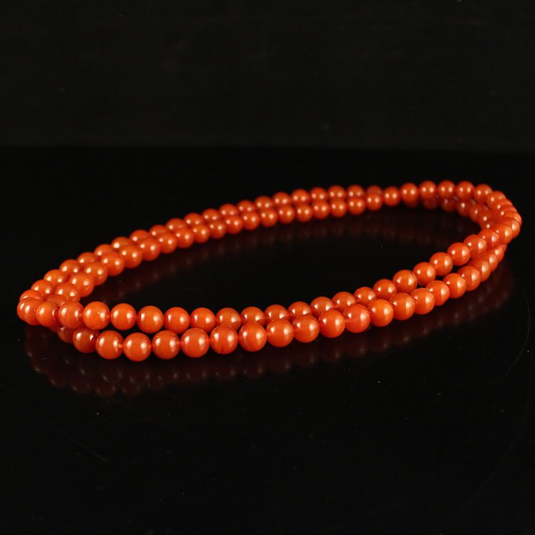 Beautiful Chinese Natural Nan Hong Agate Beads Necklace (1 of 6)