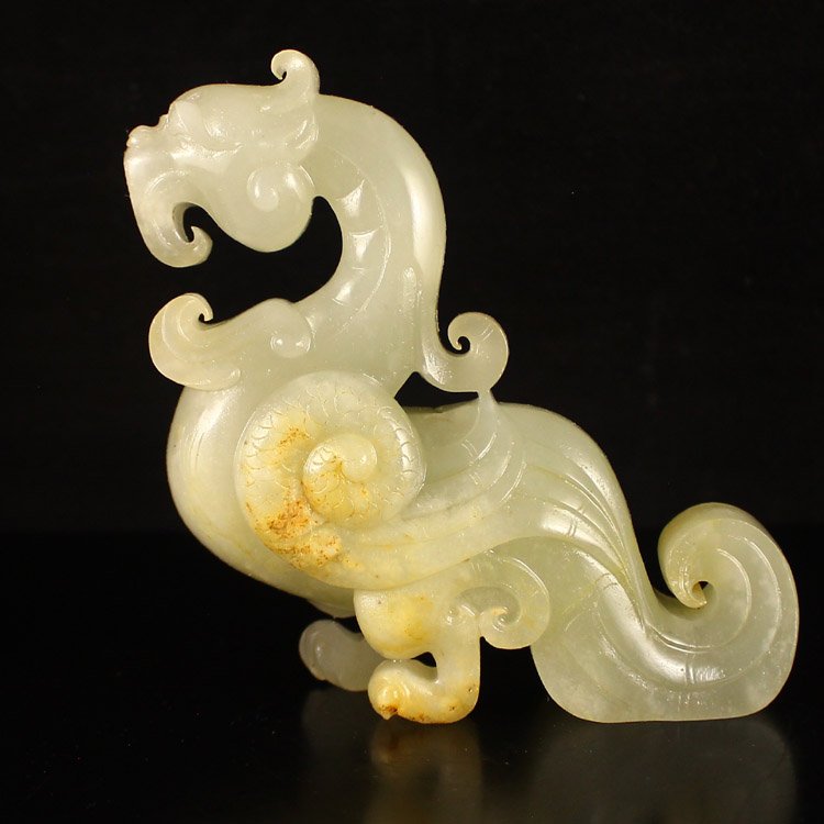 Chinese Natural Hetian Jade Statue - Fortune Beast (1 of 7)