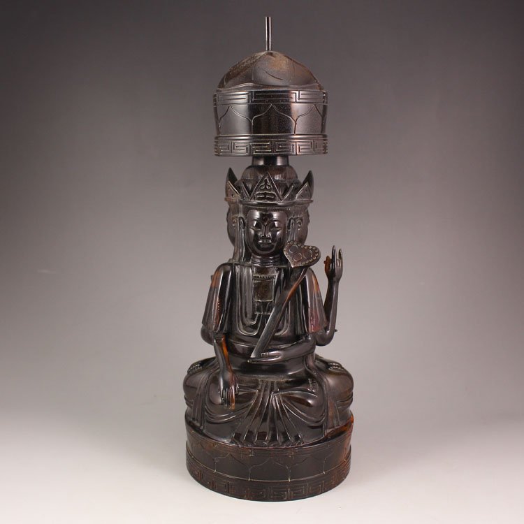 Superb Chinese Ox Horn Statue - Kwan-yin (1 of 7)