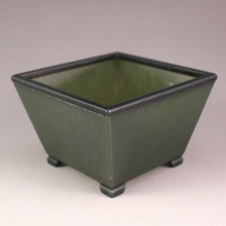 Chinese Natural Green Hetian Jade Small Incense Burner (1 of 6)