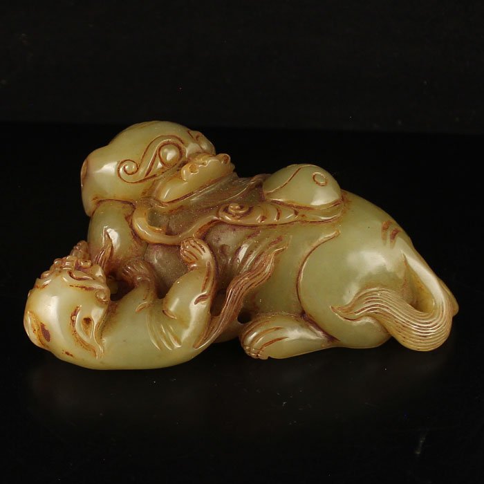 Chinese Hetian Jade Statue - Fortune Beast (1 of 7)