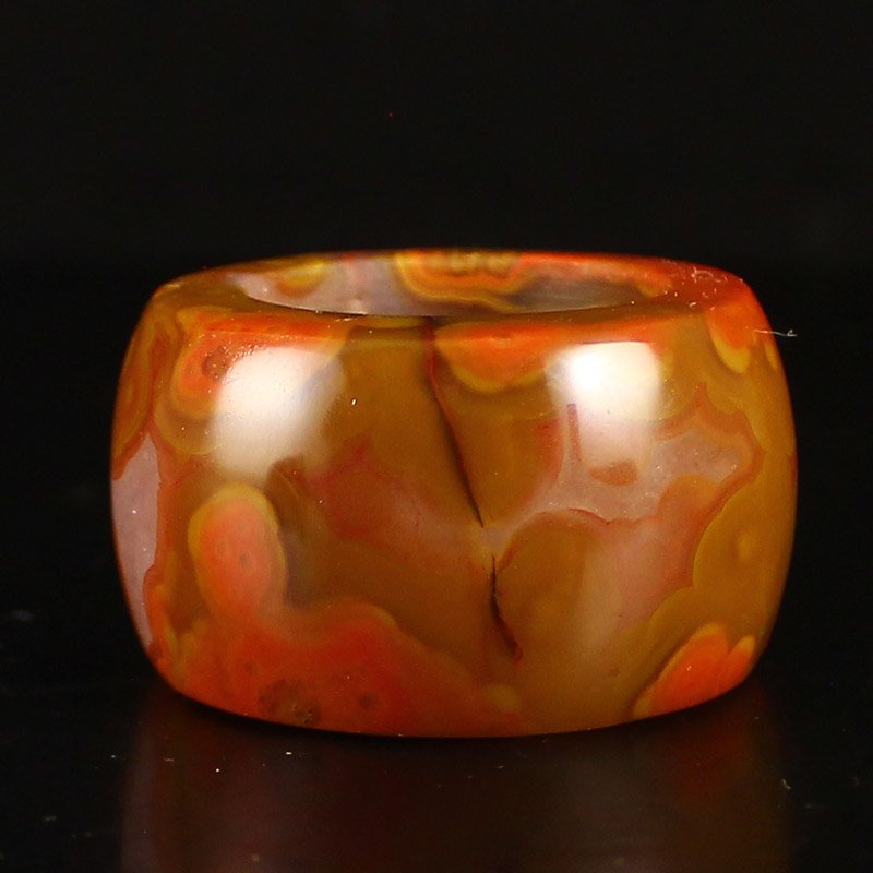 Beautiful Design China Natural Zhanguo Hong Agate Ring (1 of 6)