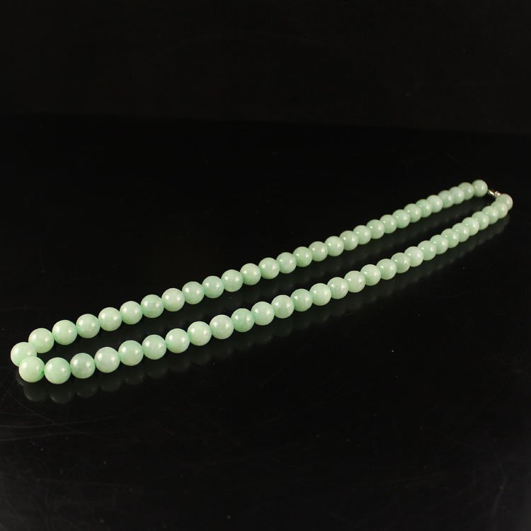 Natural Jadeite Beads Necklace Free Certificate (1 of 8)