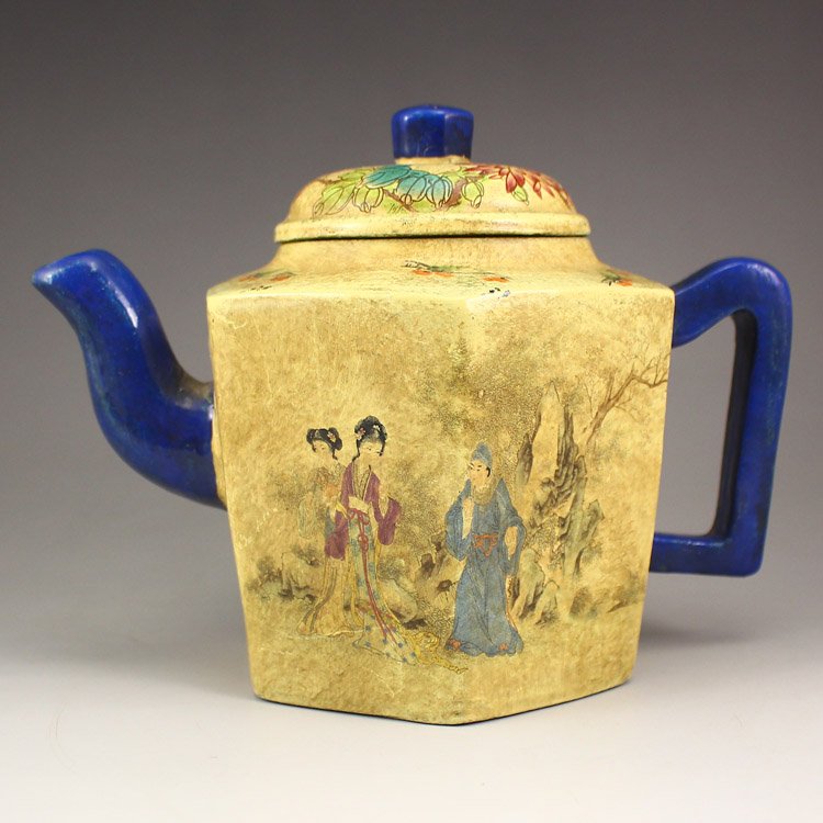 China Yixing Zisha / Purple Clay Teapot W Artist Signed (1 of 8)