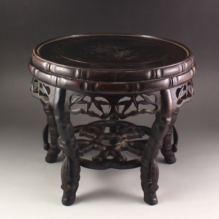 Chinese Natural Zitan Wood Small Stool (1 of 5)