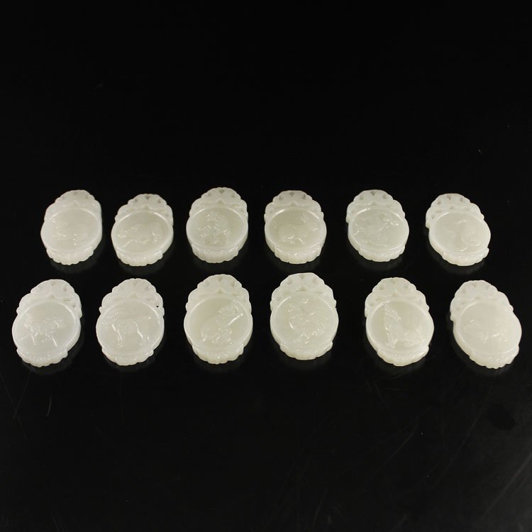 A Set Chinese Hetian Jade Pendant - Twelve Zodiac (1 of 10)