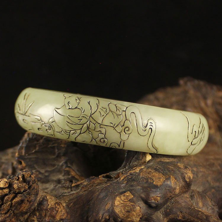Inside Diameter 59 mm Chinese Hetian Jade Bracelet (1 of 8)