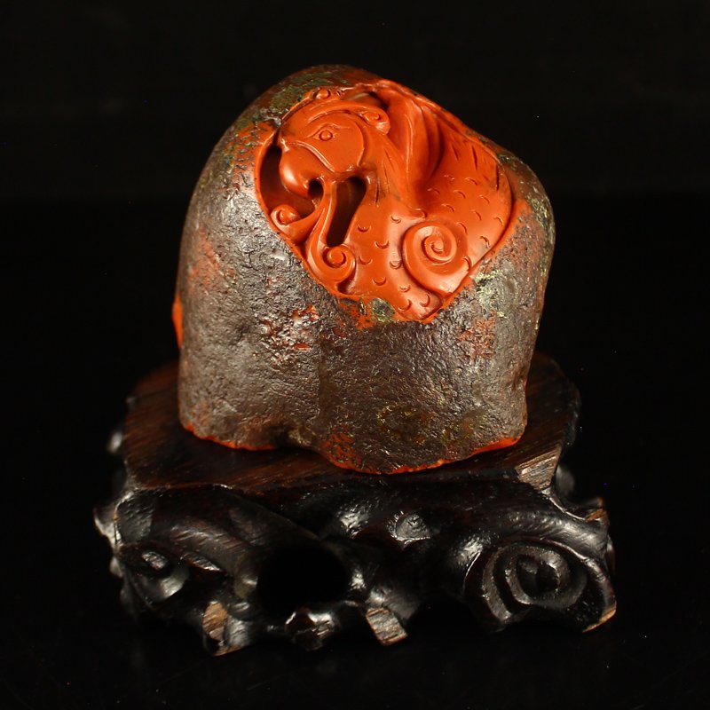Chinese Nanhong Agate Statue - Fortune Beast (1 of 6)