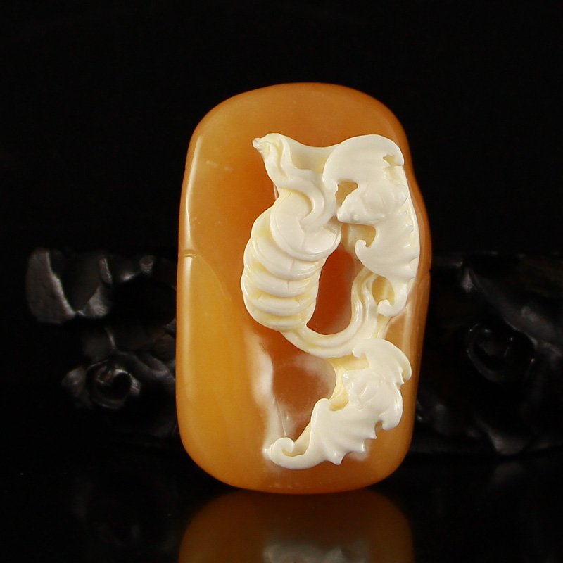 Indonesia Jin Tian Huang Pendant - Fortune Bats (1 of 8)