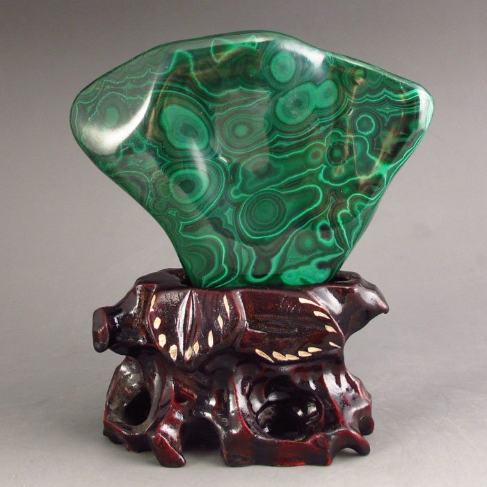 Beautiful Design Malachite Original Stone Statue (1 of 6)