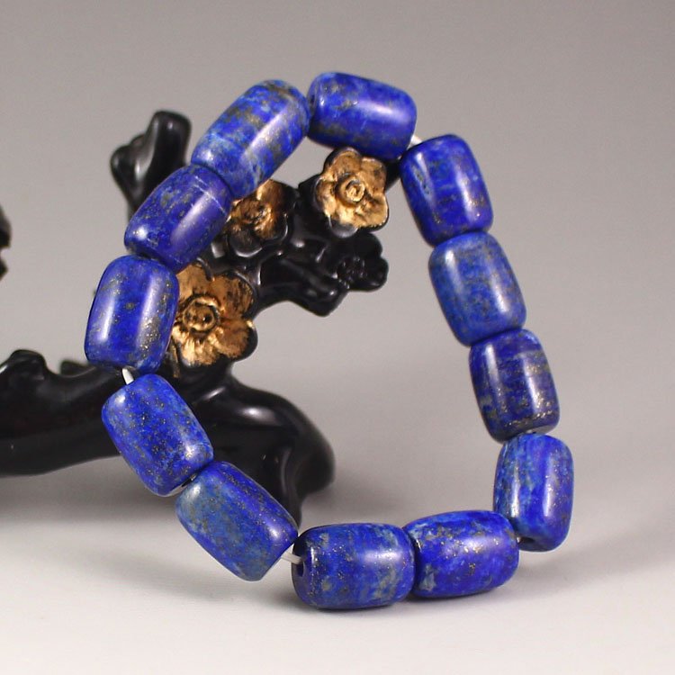 Chinese Lapis Lazuli Beads Bracelet (1 of 7)