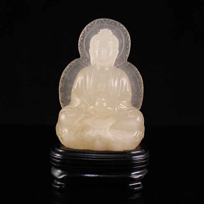 Chinese Natural Shoushan Stone Statue - Buddha (1 of 6)