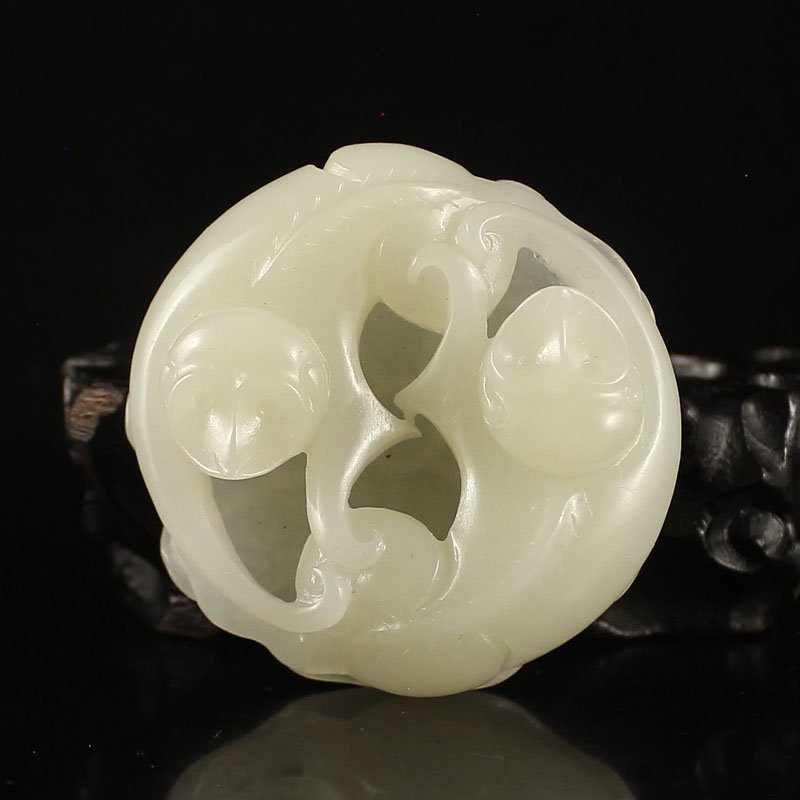 Chinese Natural Hetian Jade Pendant - Fortune Monkeys (1 of 7)