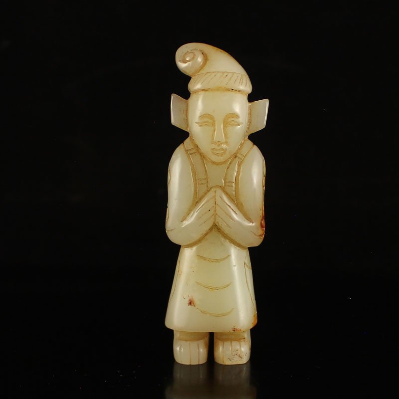 Vintage Chinese Hetian Jade Figure Statue (1 of 6)