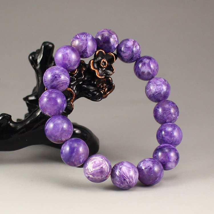 Chinese Zi Long Jing / Crystal Beads Bracelet (1 of 8)