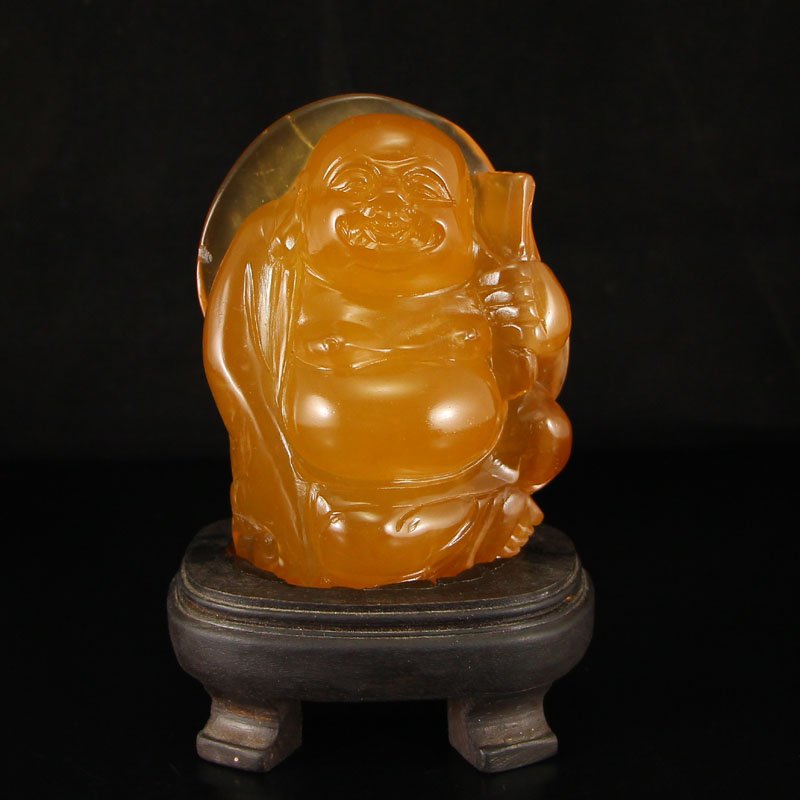 Chinese Shoushan Stone Laughing Buddha Statue (1 of 7)