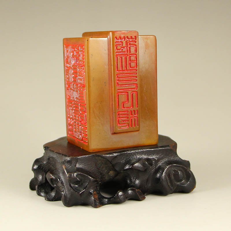 Vintage Chinese Shoushan Stone Six Sides Seal (1 of 6)